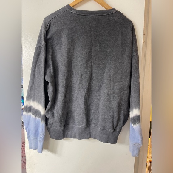 PINK Victoria's Secret Charcoal and Sky Blue Crewneck Sweater - Picture 3 of 3